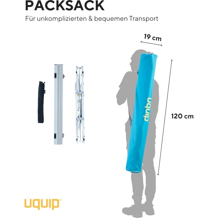 Uquip Variety L Falttisch, 120x70 cm, silber – Bild 6