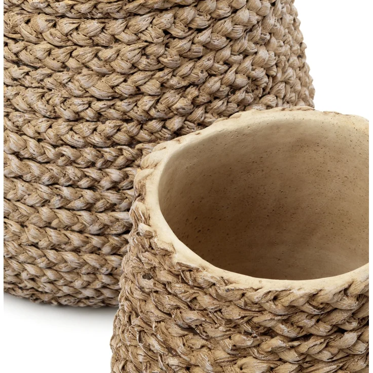 Der Fake Braided Pflanzkübel - Natur - M – Bild 3
