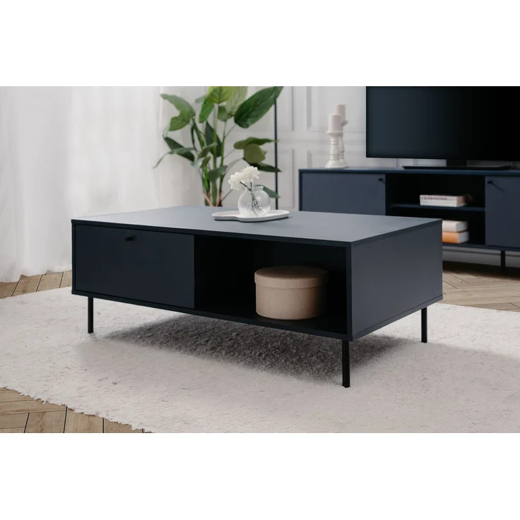 Couchtisch >Caracas< in Navy blau - 110x40x60cm (BxHxT) – Bild 2
