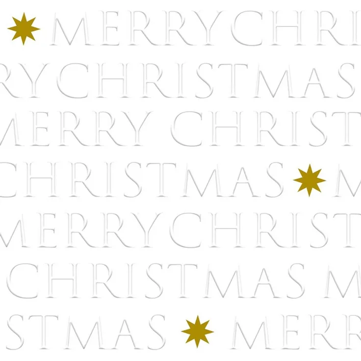 Paperproducts Design Servietten 33x33 cm Christmas Letters pearl relief