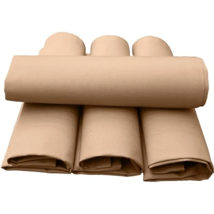 Lemos Home Hochwertige Stoffserviette Tischtuch 4 Stück aus 100% Baumwolle Kollektion Konzept, Farbe & Größe wählbar (Stoffserviette 4er Set - 45x45cm, Camel) – Bild 2
