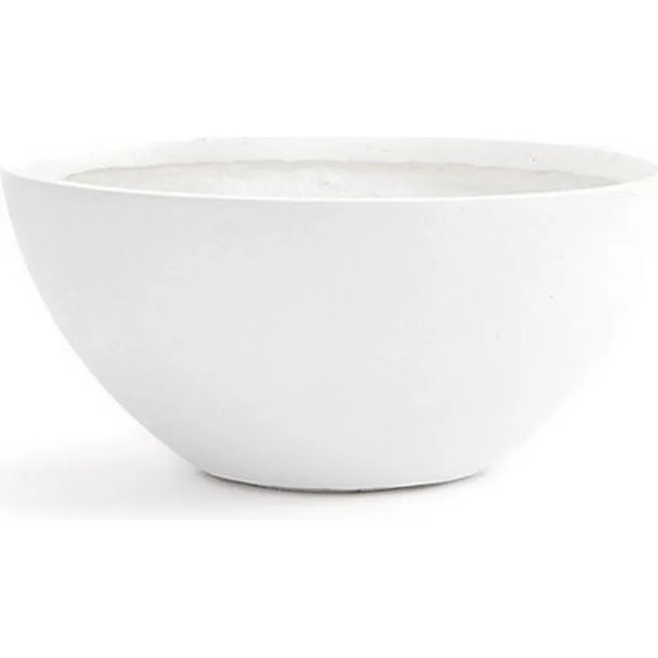 Pflanzwerk® Pflanzschale Pflanzkübel BOWL - (Weiß) - Ø 28x12 cm, Lotus-Effekt Imprägnierung Rund Handgefertigt