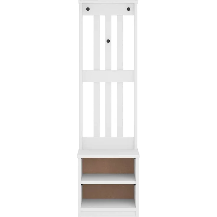 vidaXL Garderobenständer SANDNES Weiß 45x40x159,5 cm Massivholz Kiefer 4010480 – Bild 4