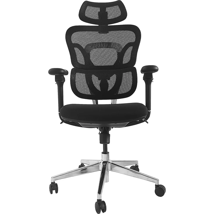 Equip Ergonomischer Premium-Bürostuhl mit Kopfstütze und Armlehnen, Schwarz – Bild 4
