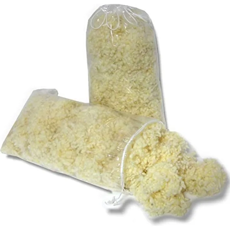 Meivita Kissenfüllung 2x Merino Schafschurwollkugeln Nachfüllpack mit je 150 Gramm