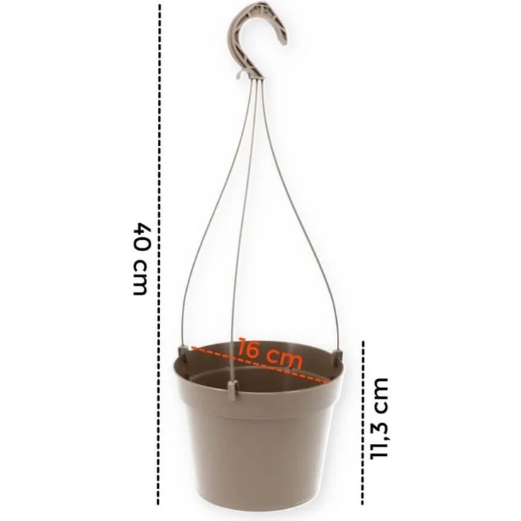 GarPet Blumentopf Blumenampel 3er Set Blumentopf Hängend Hängeampel Hängeblumentopf Set – Bild 2
