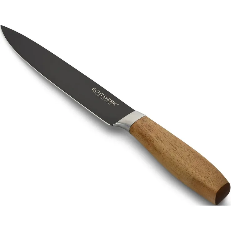 Echtwerk 'Classic Black Edition' Schinkenmesser, Stahl natur, 20 cm