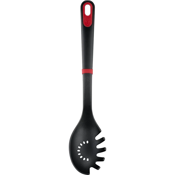 Tefal Ingenio+ Pastalöffel K19802 – Nudellöffel & Spaghettilöffel aus glasfaserverstärktem Nylon mit Silikon-Sicherheitsring, hitzebeständig bis 230 °C, kratzfest, spülmaschinenfest