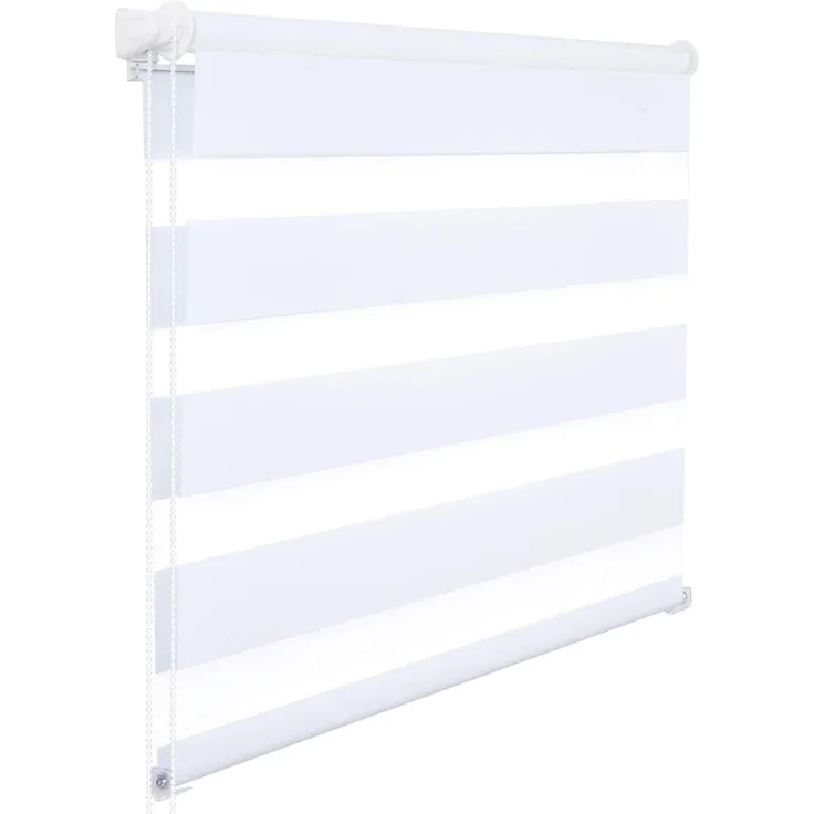 WOLTU Doppelrollo Duo Rollo Weiß 75x150