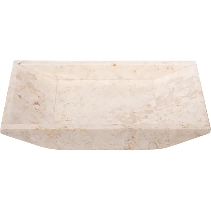 wohnfreuden Dekotablett Marmor Schale rechteckig creme 30 cm, 1349