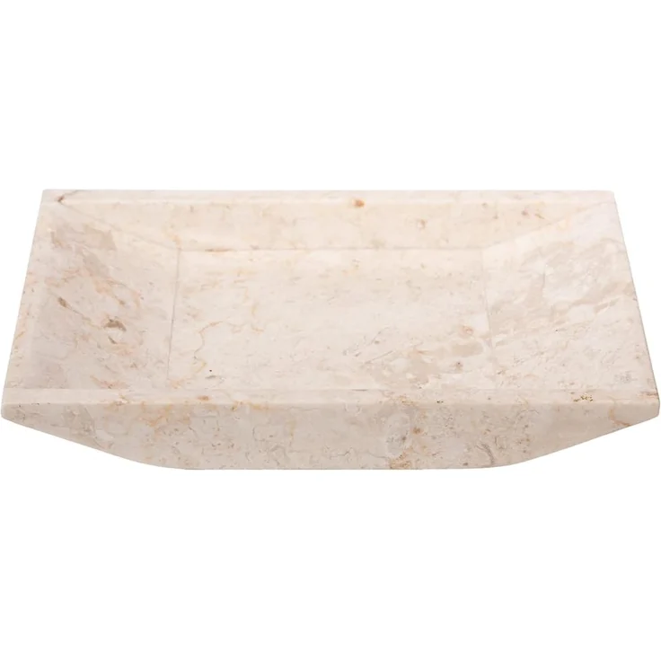 wohnfreuden Dekotablett Marmor Schale rechteckig creme 30 cm, 1349 – Bild 1