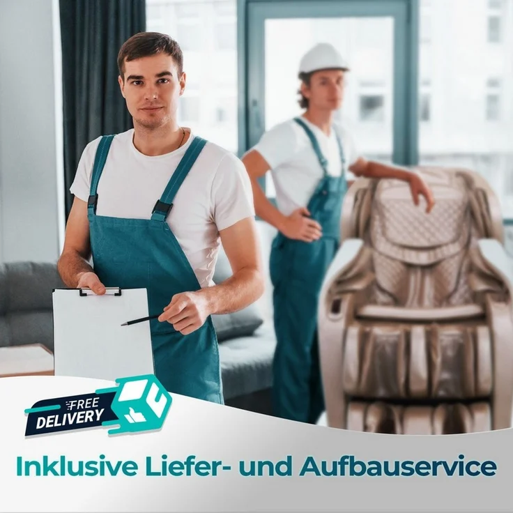NAIPO Massagesessel, Massagestuhl mit Liegeposition, Bluetooth, Platzsparend – Bild 1