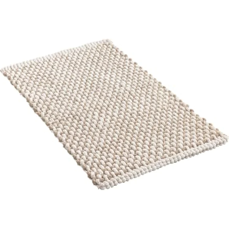 Douceur d'Intérieur, Rafael Badteppich (50x80 cm), Sandfarben, Baumwolle/Polyester Chenille – Bild 3