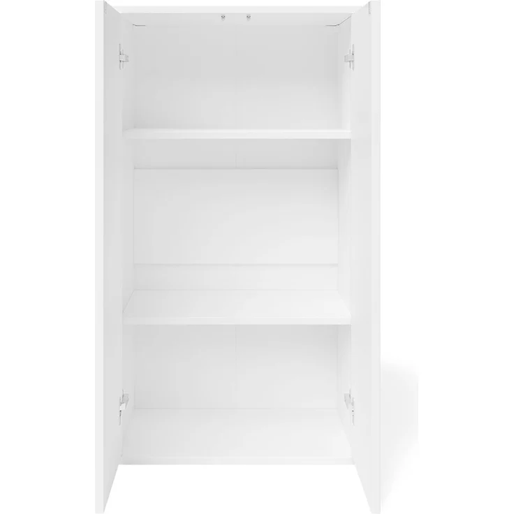 Bellamio 'Ais' Mehrzweckschrank, weiß, 110x33x60 cm, kleiner Aktenschrank mit 3 Fächern, Hängeschrank mit Push-to-open – Bild 10
