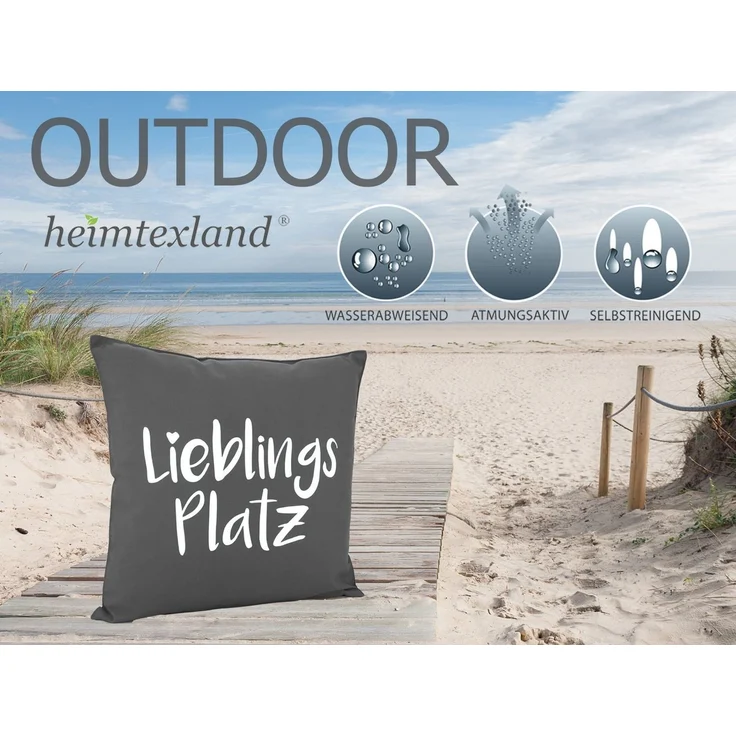 heimtexland Dekokissen Outdoorkissen Garten Deko Outdoor Kissen Maritim, schmutz- und wasserabweisend – Bild 2