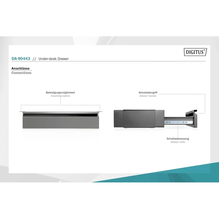 DIGITUS Schreibtisch Unterbau-Schublade – Bild 3