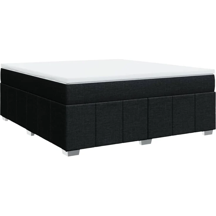 vidaXL Boxspringbett mit Matratze Schwarz 180x200 cm Stoff 3285493 – Bild 2