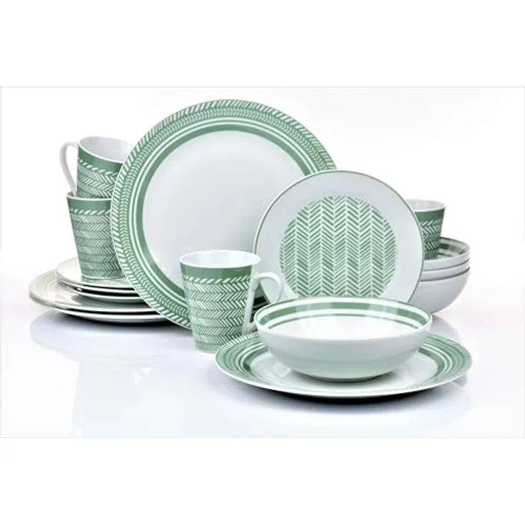 Retsch Arzberg Tafelservice Waterside für, 4 Personen, Porzellan, 16-teiliges Tafelservice Vintage Design – Bild 1