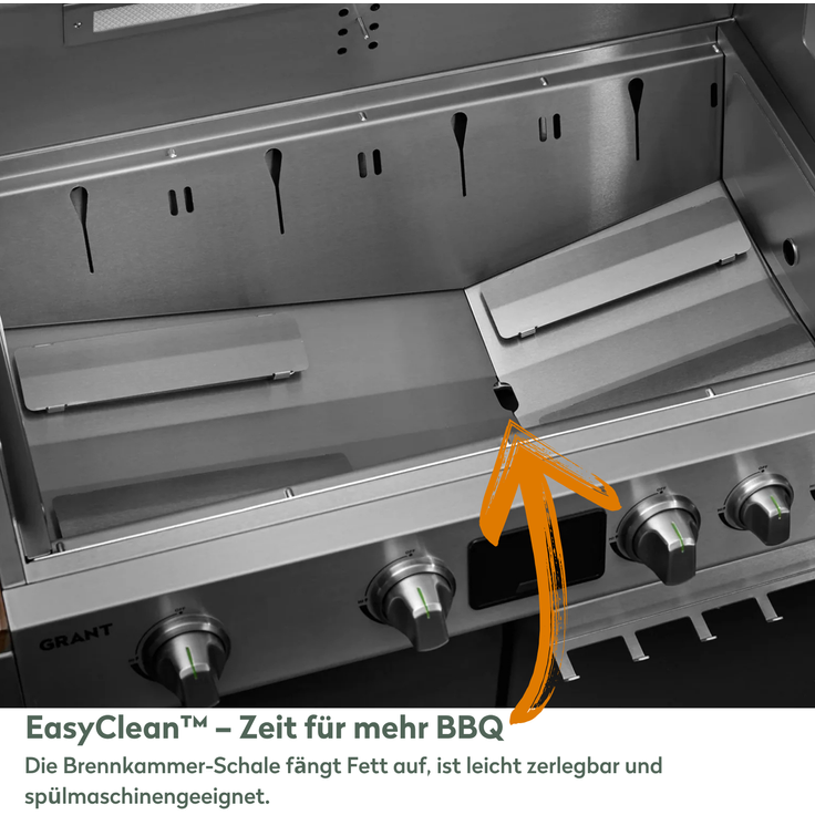 BURNHARD® Gasgrill 4-Brenner BBQ mit Infrarot-Heckbrenner & Seitenkochfeld - Schwarz - #946918 – Bild 7