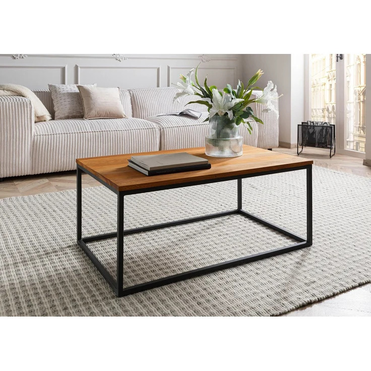 Couchtisch Wildeiche 100 x 60 x 43 natur geölt LOUNGE COLLECTION #09 – Bild 9