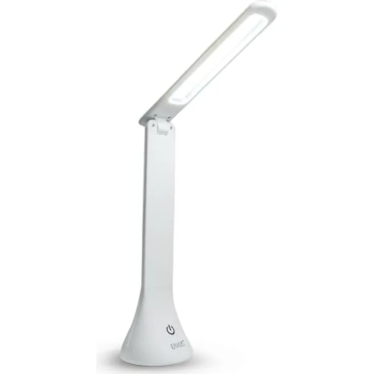 EAXUS LED Schreibtischlampe Moderne Touch Tischleuchte mit 3 Helligkeitsstufen, LED fest integriert, Tageslichtweiß, Stromversorgung über USB oder Batterien