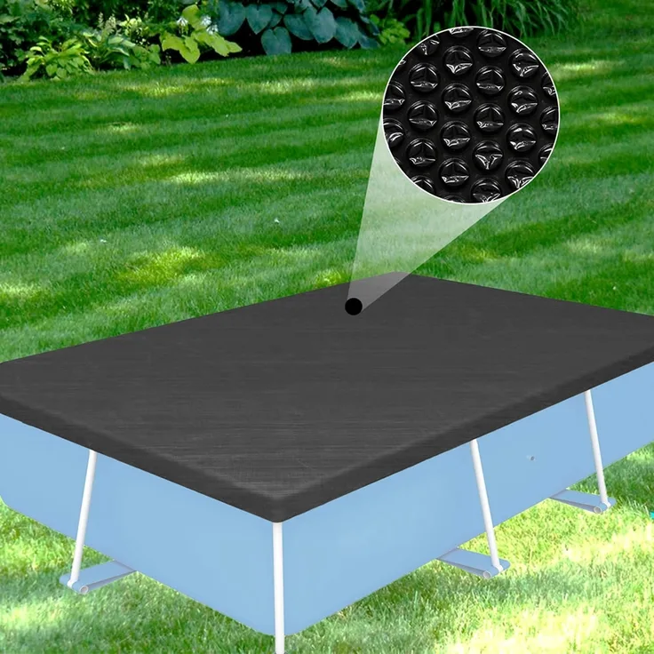 Solarfolie Schwarz 6x4m Poolheizung Wärmeplane Schutzabdeckung Sonne Unterlage