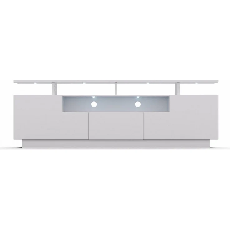blumfeldt Lowboard Perth Lowboard Fernsehschrank 150 x 35 x 50 cm, LED (Set, Set), Fernsehschrank weiß TV-Schrank 3 Schubladen 150 x 35 x 50 cm (BxHxT) – Bild 1