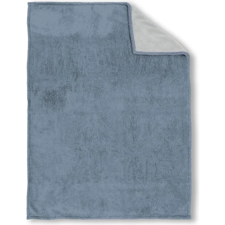 biberna Sherpa Wohndecke 0229209 SHERPA, taubenblau, 1x 150x200 cm