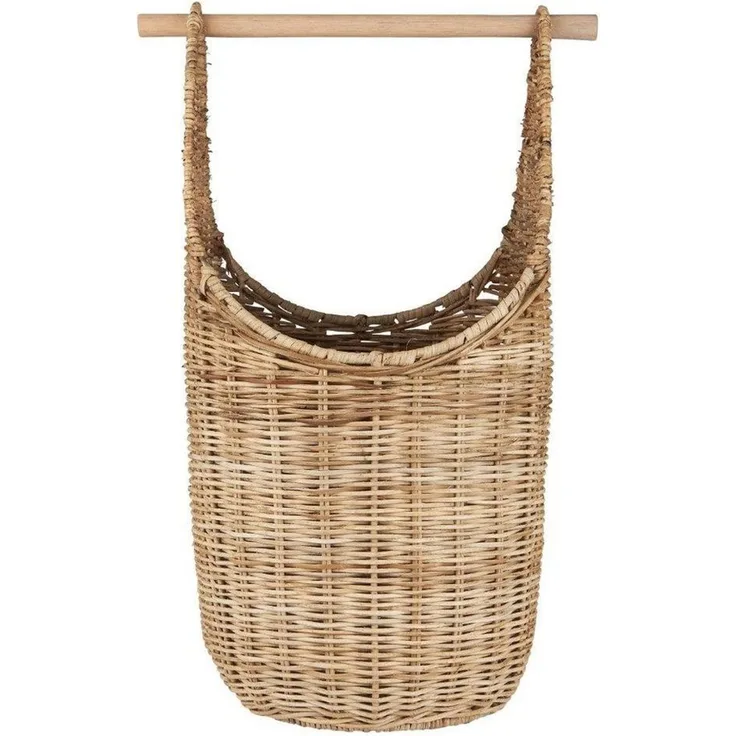 Ib Laursen Toilettenpapierhalter WC Rollenhalter Korb Rattan Natur Grau 3756-18