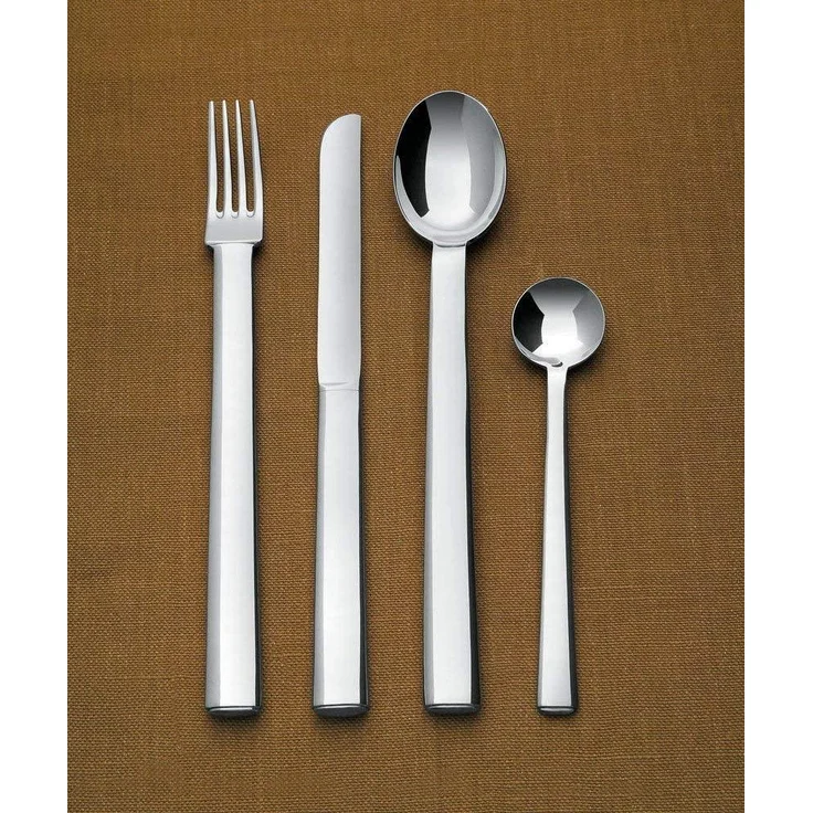 Alessi Rundes Modell Besteckgarnitur 24 TLG, Edelstahl, Silber, 3. 3x36. 5x4. 5 cm, Einheiten – Bild 2