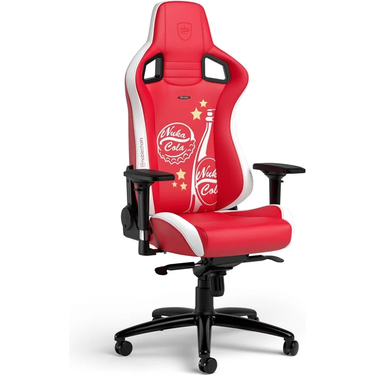 noblechairs Epic Gaming Stuhl Nuka Cola Edition, Bürostuhl Ergonomisch, Kopf- und Lendenstütze, Entwickelt für Nutzer bis 120kg und 1,85 Meter Hoch – Bild 1