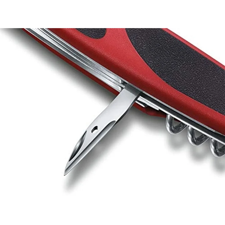 Victorinox Schweizer Taschenmesser Gross, Ranger 68 Grip, Swiss Army Knife, 11 Funktionen, Feststellklinge, Dosenöffner, Korkenzieher, rot/schwarz – Bild 4