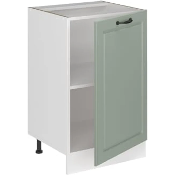 Vicco Küchenunterschrank "R-Line", Mint Landhaus/Weiß 50 cm | MDF-Front · Ohne Arbeitsplatte · Höhenverst. Füße · 1 Einlegeboden · ✓ Frei kombinierbar – Bild 5