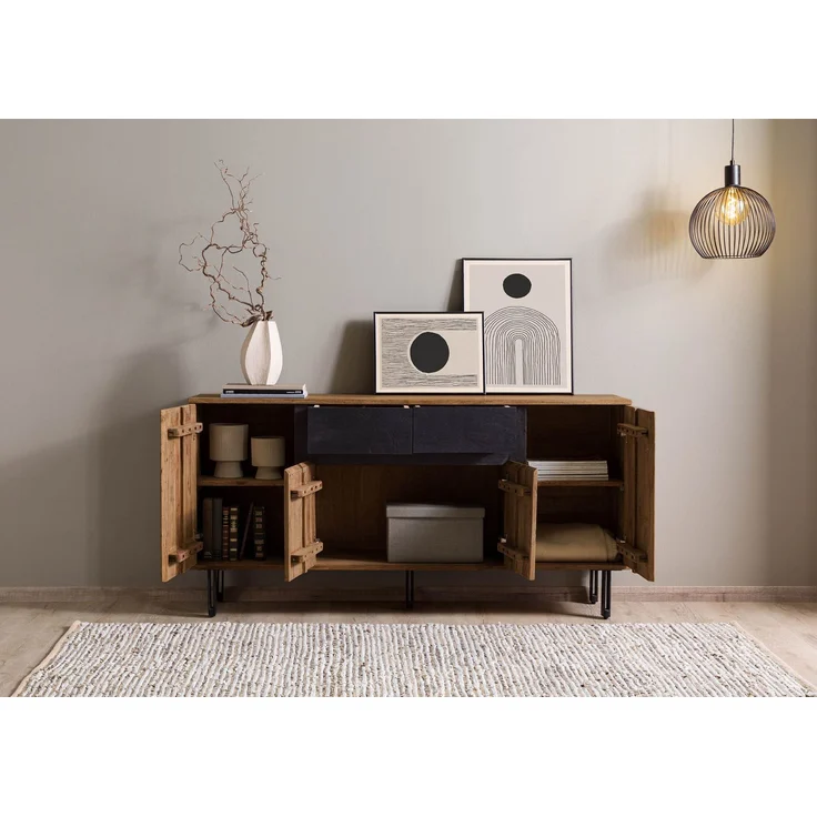 Sideboard Sheesham 155x40x77 natur unbehandelt LICHTENBERG #115 – Bild 4