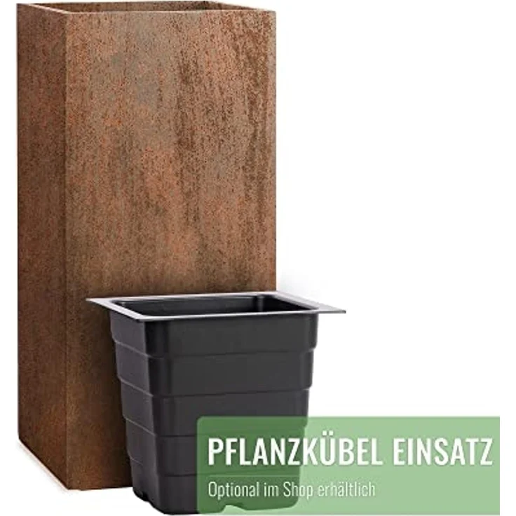 Pflanzwerk® Pflanzkübel TOWER Premium Blumenkübel Pflanzsäule Fiberglas mit Lotus-Effekt – Bild 5