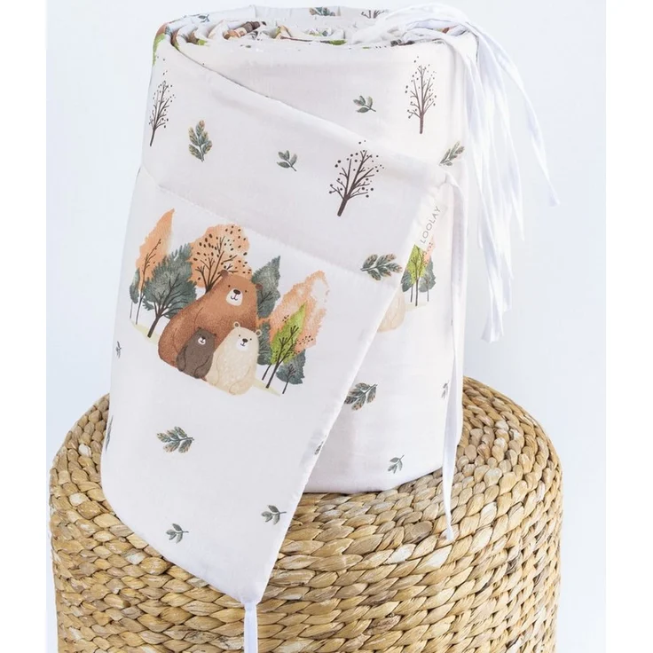 Loolay Bettnestchen Bärchen Familie Beige Baumwolle Atmungsaktives Babybett BETTUMRANDUNG, (Bett 140 x 70cm - 420, 210 cm, 120 x 60cm - 360, 180 cm, Babyausstattung Umrandung Kopfschutz Kantenschutz Bettschlange), PREMIUM Baby GESCHENK! 100% Bio Baumwo... – Bild 5