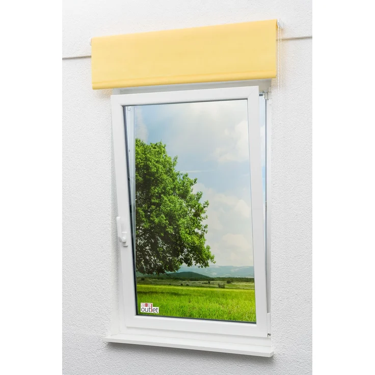 Lysel Outlet - Basisrollo Tageslicht Pastellgelb, (B x H) 92.50cm x 240cm in gelb/pastellgelb – Bild 5