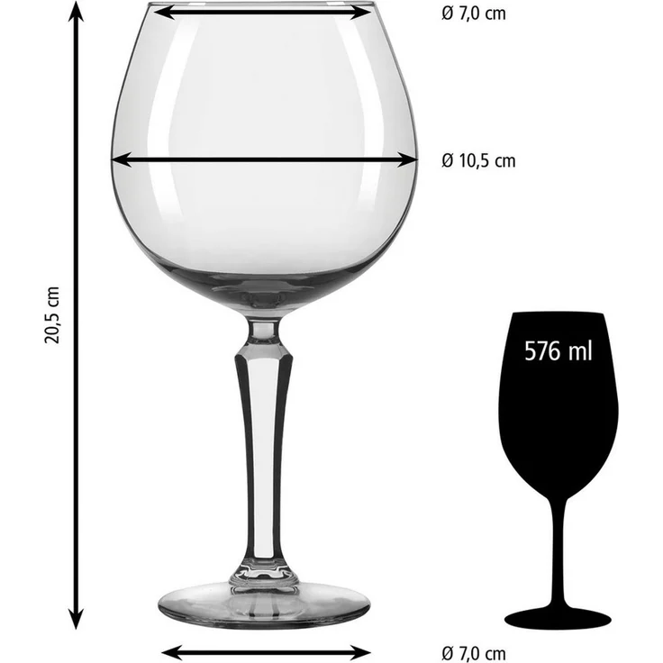 LIBBEY Gläser-Set Libbey Ballonglas 12er Set -SPEAKEASY-, 12-tlg, Glas, 576 ml, hochwertig verarbeitet, im modernen Design – Bild 3