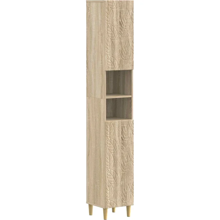 vidaXL 2-teiliges Badezimmer Schrank Set DELFT Sonoma-Eiche 3417542 – Bild 3