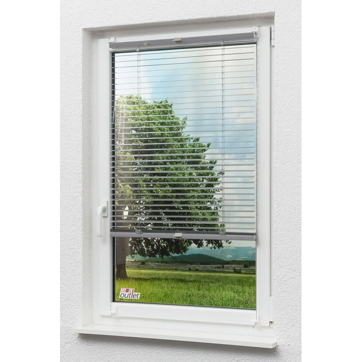 Klemmjalousie aus Alu (B x H) 60cm * 130cm in silber, frei verschiebbar – Bild 4