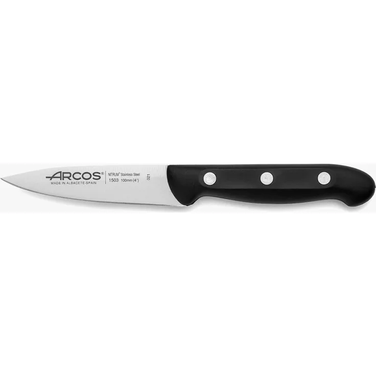 Arcos 150300 Schälmesser, Acier_inoxydable, Schwarz, 100 mm