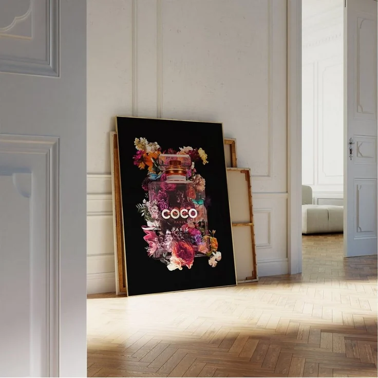 JUSTGOODMOOD Poster Premium ® Coco Chanel Poster · Parfüm Flacon · ohne Rahmen, Poster in verschiedenen Größen verfügbar – Bild 3