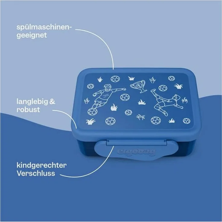 ergobag Lunchbox Brotdose, Kunststoff, (Brotdose, 1-tlg, 1x Brotdose), spülmaschinengeeignet
