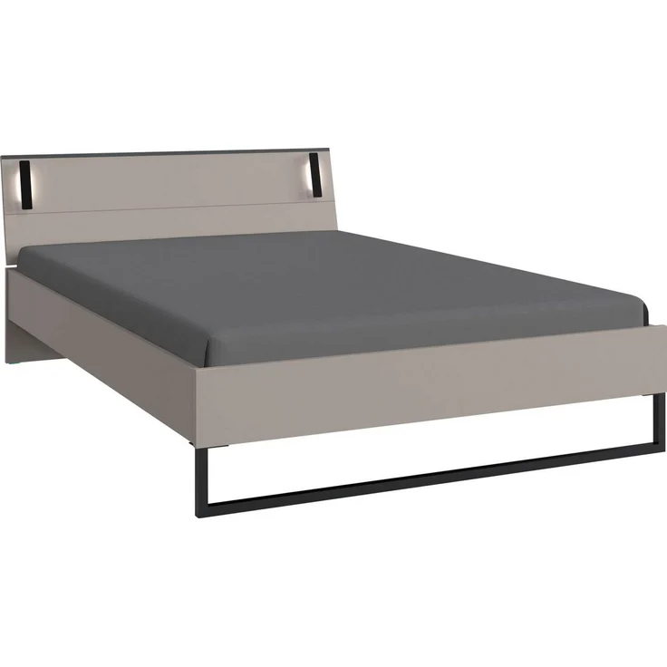 Wimex Futonbett Tilburg in verschiedenen Breiten erhältlich, inkl. LED Beleuchtung, Bett mit Metallkufe – Bild 1