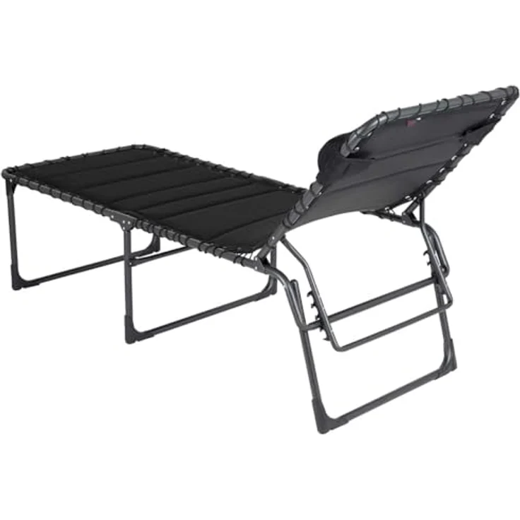 Crespo Sonnenliege Liegestuhl AL364 XL Air Deluxe Camping Garten Liege Alu 140kg schwarz – Bild 5