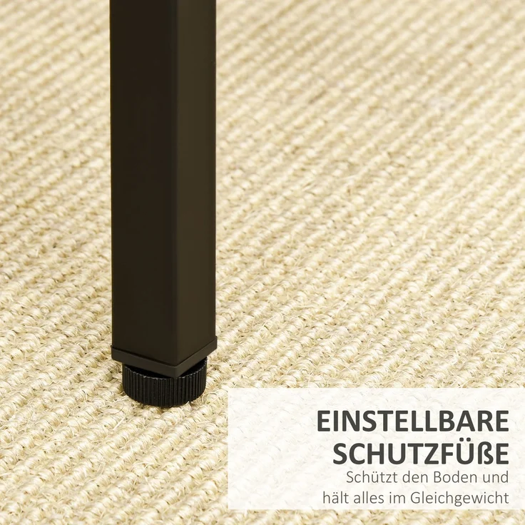 5-teiliges Bartisch-Set Bartisch mit Barhocker-Set Esstisch mit 4 Stühlen Küchentisch für Esszimmer, Küche, Rustikal-Braun+Schwarz--Rustikal-Braun--88x60x100cm--YOUDENOVA – Bild 8