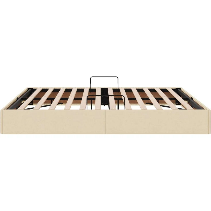 vidaXL Ottoman Bettgestell mit Speicher Creme 160 x 200 cm Stoff 3442836 – Bild 8