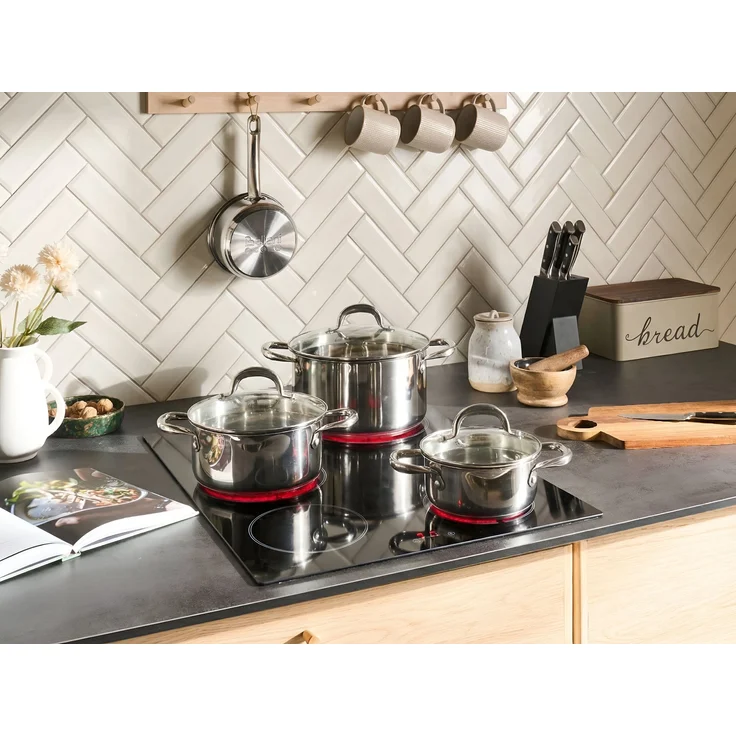Topfset 7-teilig PRIMECOOK Edelstahl Silber – Bild 3