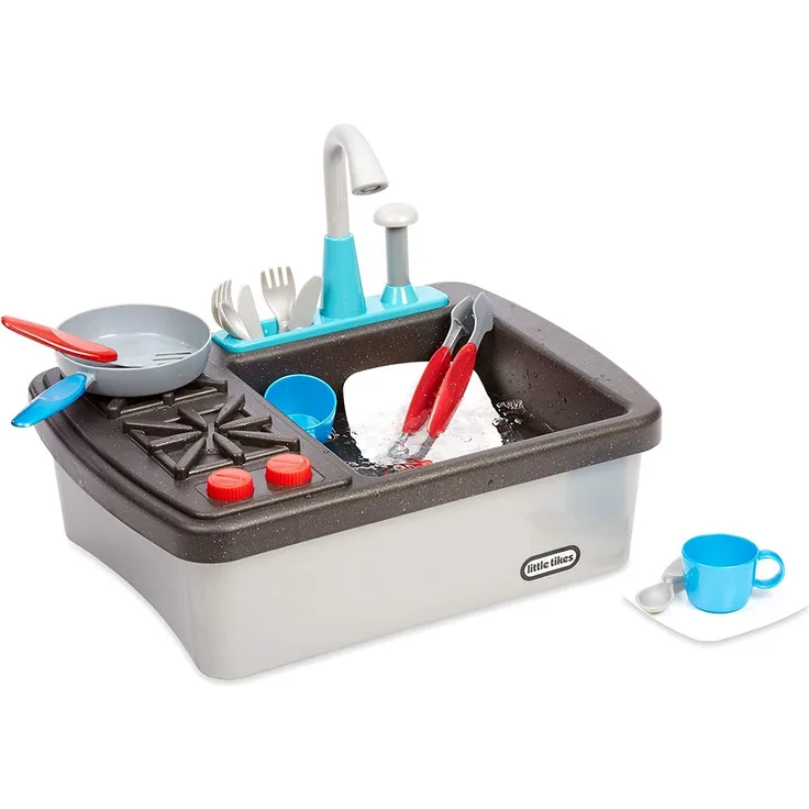little tikes 654497E7C First Sink & Stove - Interaktiv & Realistisch mit Geräuschen - Schein-Spielgerät für Kinder