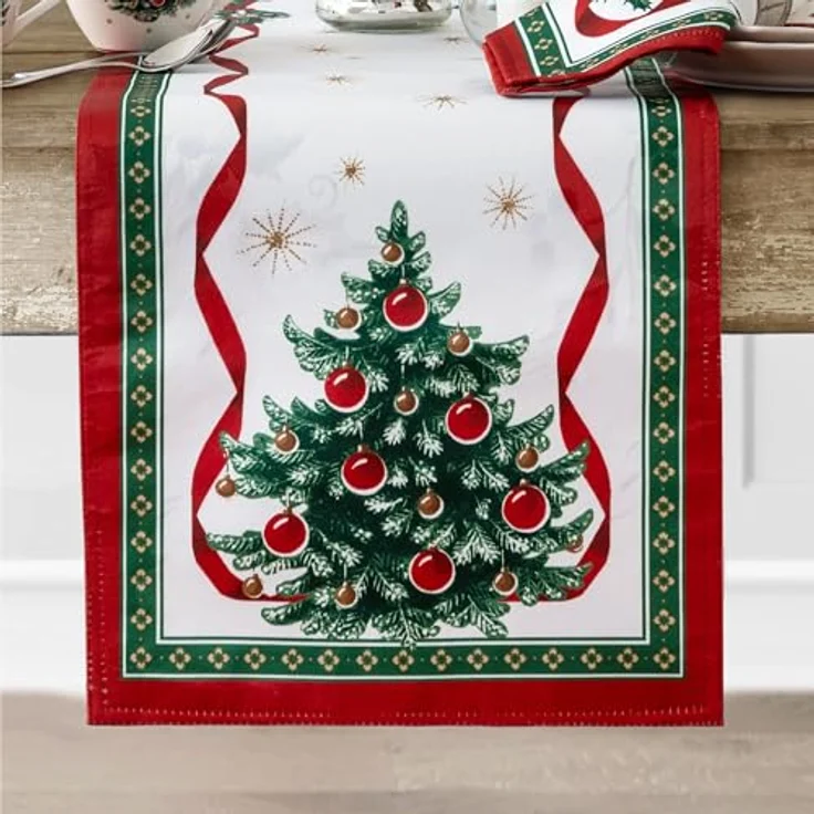 Elrene Home Fashions Villeroy & Boch Toy's Delight Weihnachtstischläufer, Festliche Tischdekoration, 33x178 cm – Bild 9